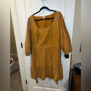 Ladies tan fall colored dress size 1x good used condition